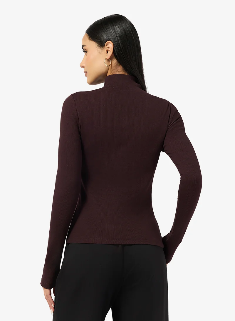 Calvin Klein Jeans Graphic Turtle Neck Top